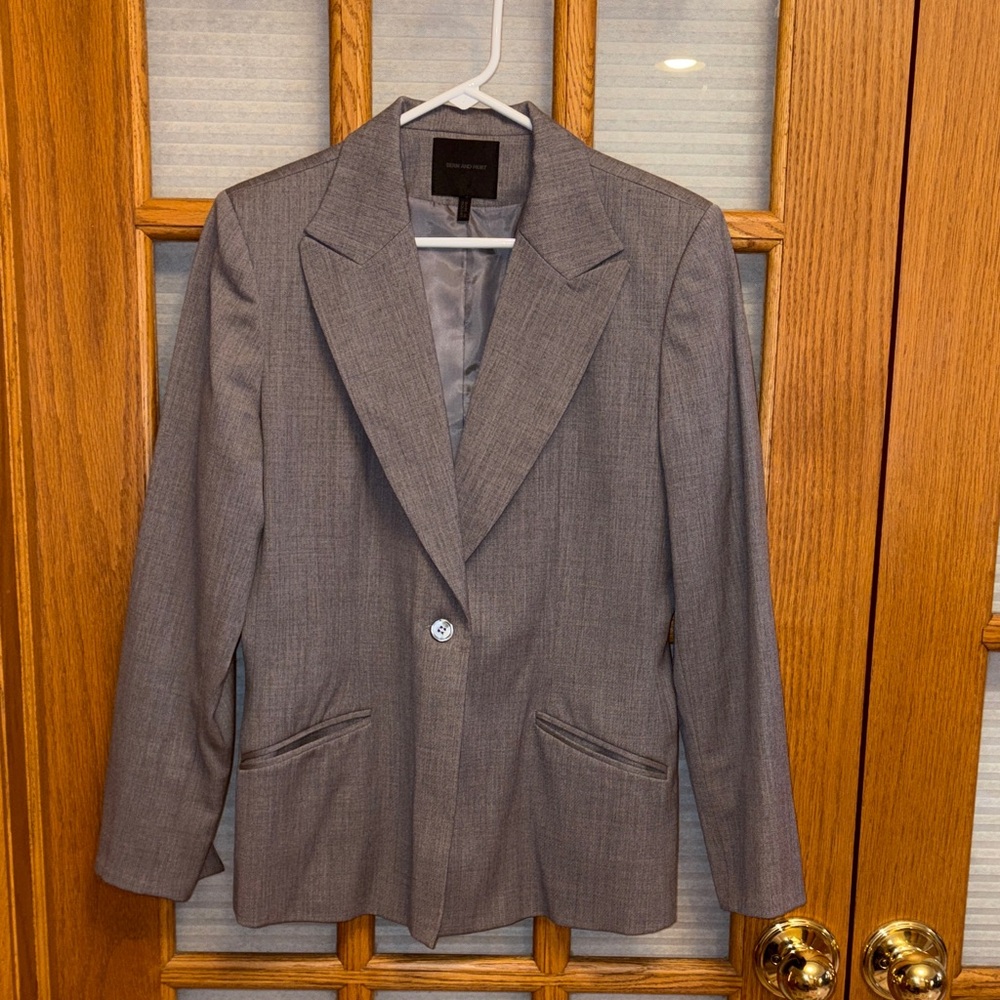 EUC Bern & Mort Gray Wool Suit Jacket